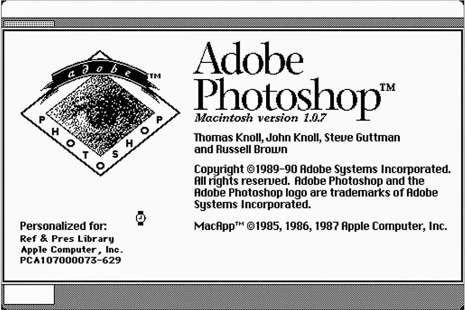 Logo  primera versión Adobe Photoshop 1.0