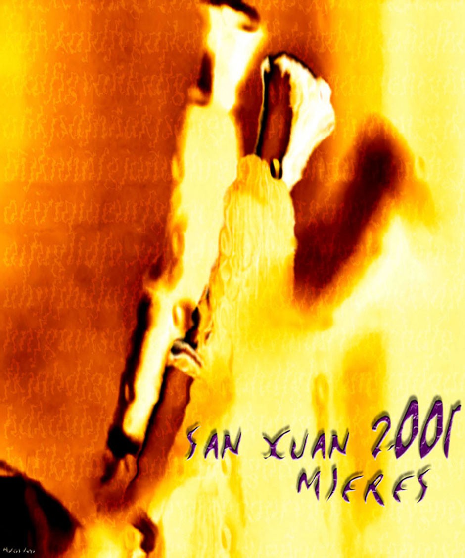 cartel de las fiestas de San Xuan en Mieres 2001 por  marcos vega