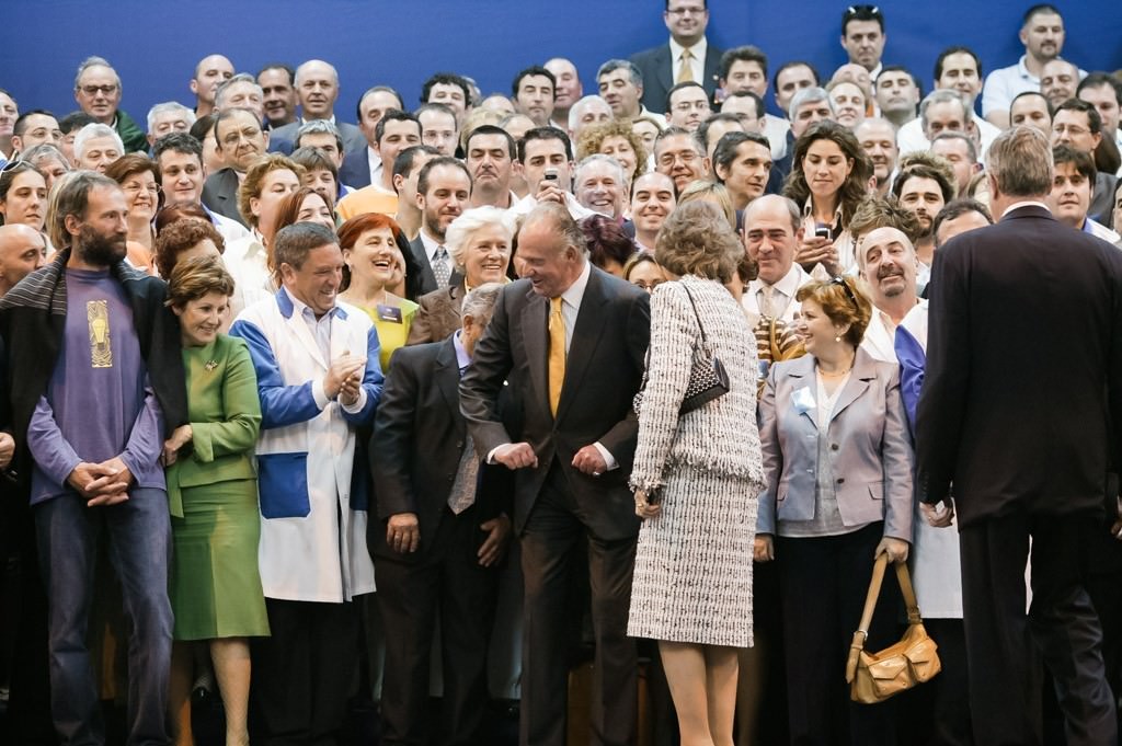 Rey Juan Carlos I  en Central Lechera Asturiana