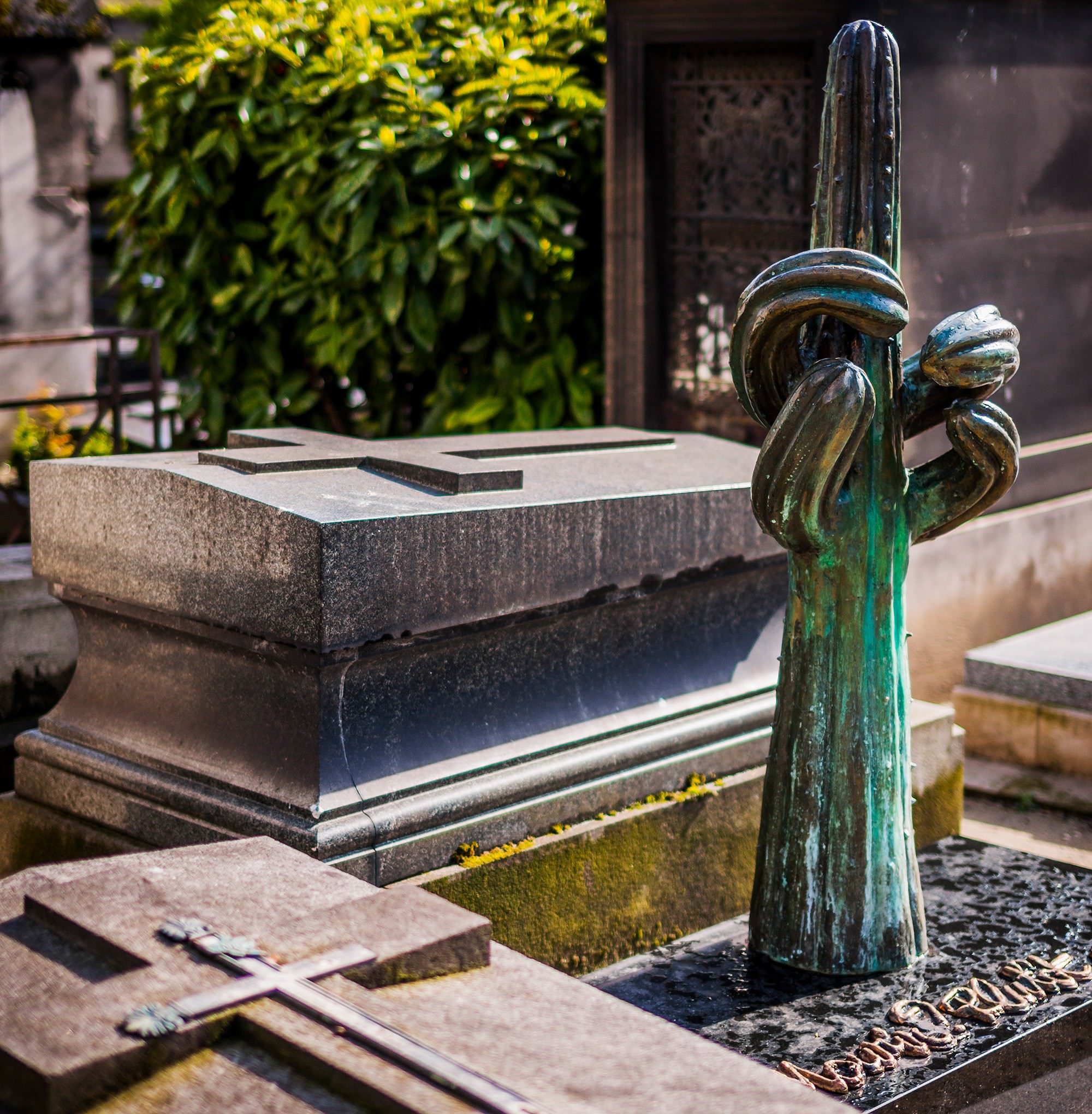 cactus tomb Montmartre cemetery in Paris